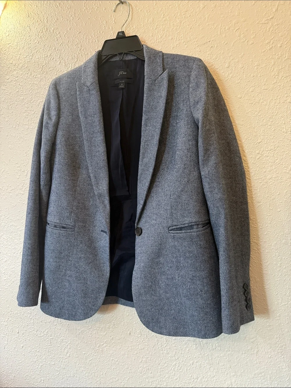 J. Crew woman’s Light Gray Herringbone Blazer
